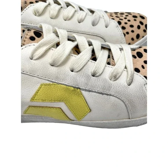 Dolce Vita Zaga Calf Hair Leopard Printed Iridescent Sneakers $127 US Size US 9 - Picture 7 of 11